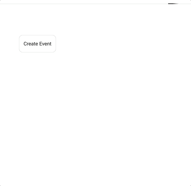 The Create Event dialog opened from a dashboard action