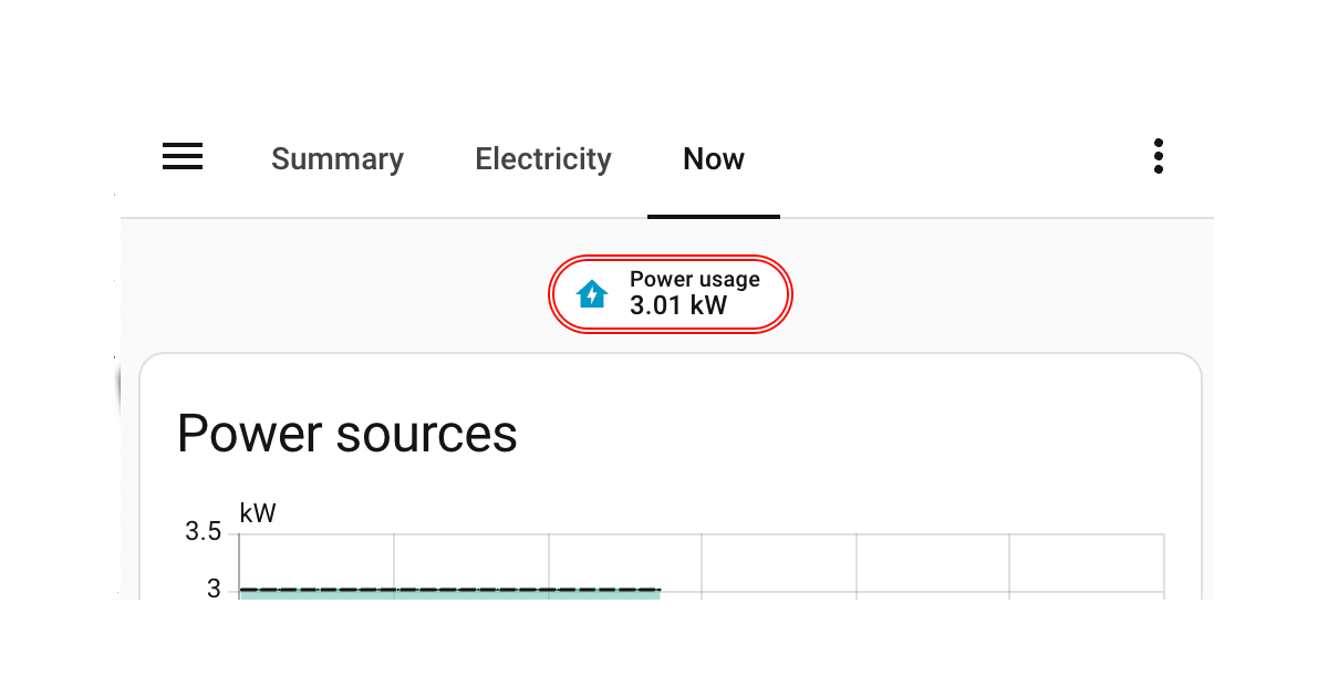 Styled power now badge
